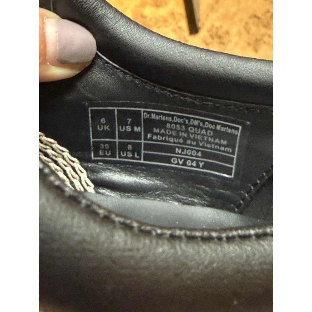 Dr. Martens New Quad Platform Shoes Women 8 Parchment Beige Leather 5-Eye Oxford - Picture 6 of 6